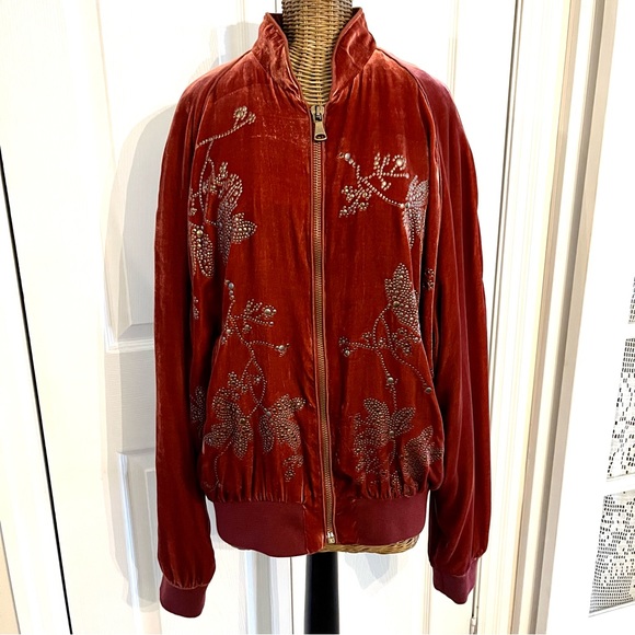 ZARA STUDIO Velvet Bomber Jacket , Limited Edition , Sz L - Picture 3 of 17